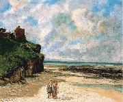 Gustave Courbet The Beach at Saint-Aubin-sur-Mer USA oil painting artist